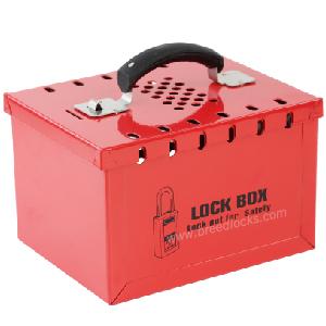 12 Padlock Holes Portable Group Lock Steel Box LOTO Box