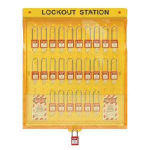 26 Locks Large Covered Lockout Tagout Wall Mounted Station