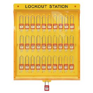 30 Locks Large Capacity Covered Wall Mounted Lockout Station