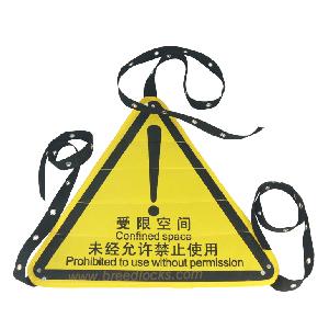 Confined Space Lockout Warning Sign For Manhole