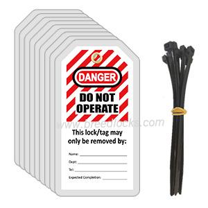 Laminated Do Not Operate Lockout Tagout Warning Tags 