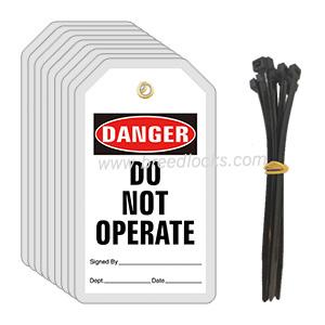 Laminated Paper Tag Do Not Operate LOTO Danger Tags 