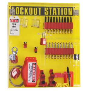 Large Electrical and Valve Lockout Station Double-Door Cabinet