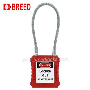  Plastic Coated Steel Cable Safety Padlock Key Alike and Different B Type