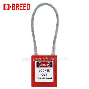  Plastic Coated Steel Cable Safety Padlock Key Alike and Different D Type