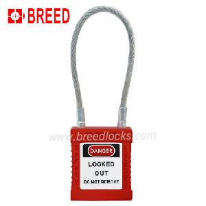  Plastic Coated Steel Cable Safety Padlock Key Alike and Different E Type