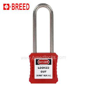 Plastic Padlock with 76mm Long Stainless Steel Shackle B Type