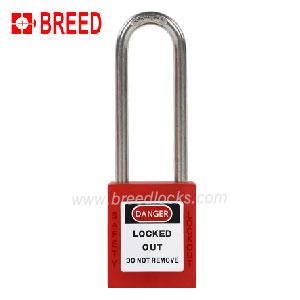 Plastic Padlock with 76mm Long Stainless Steel Shackle D Type 
