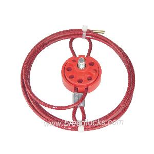 Red Cable Lockout Adjustable Wire Cable Locking Device
