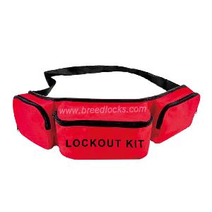 Red Personal Lockout Pouch Portable Lockout Belt Bag