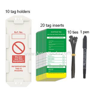 Scaffolding Inspection Kit with 10 Holders and 20 Inserts