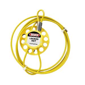 Yellow Cable Lockout Device With 2m 4mm Steel Core Cable